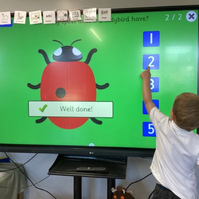 Maths learning on the interactive whiteboard